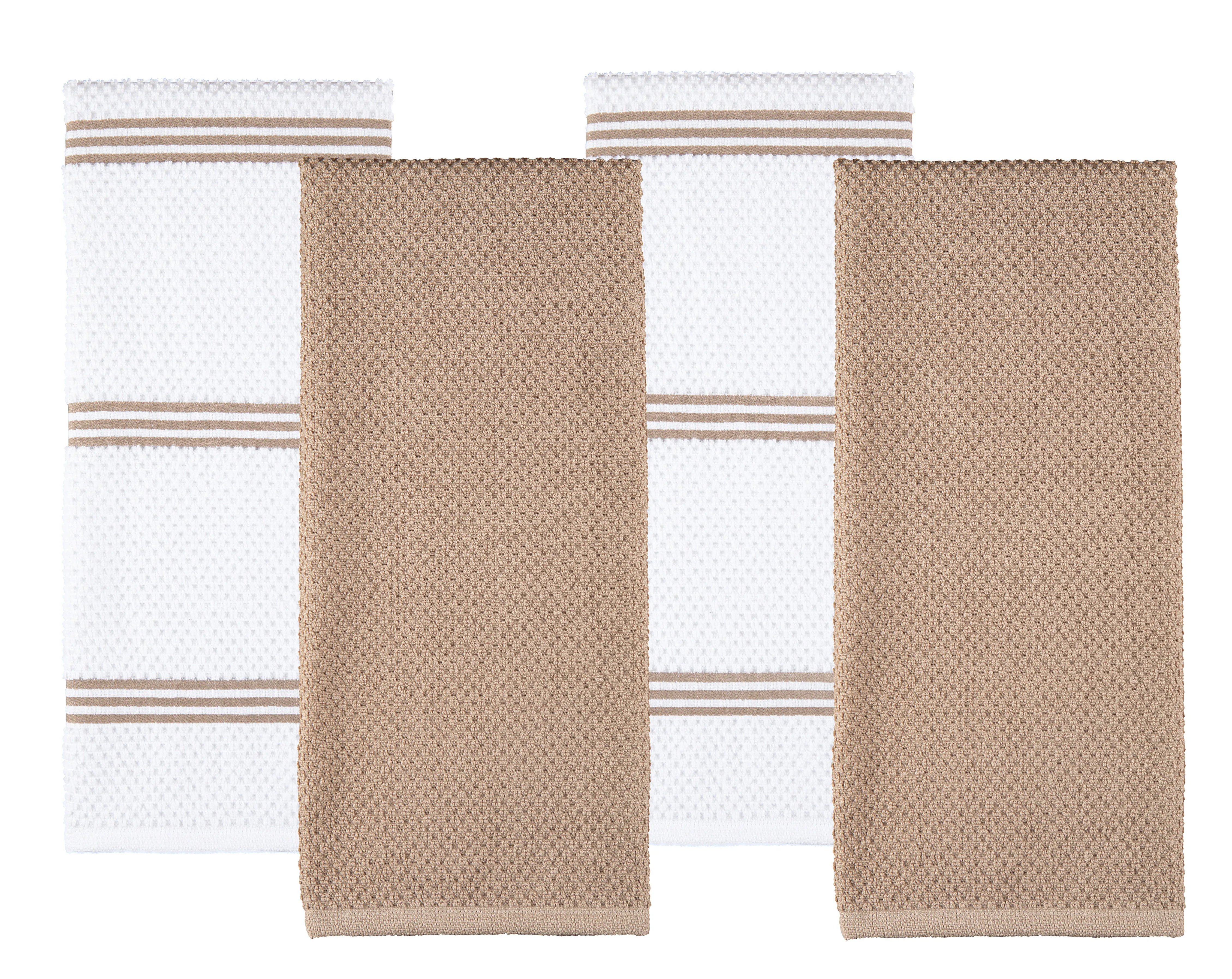 Set of 4 Cotton Terry Tea Towels available in Seven Colours