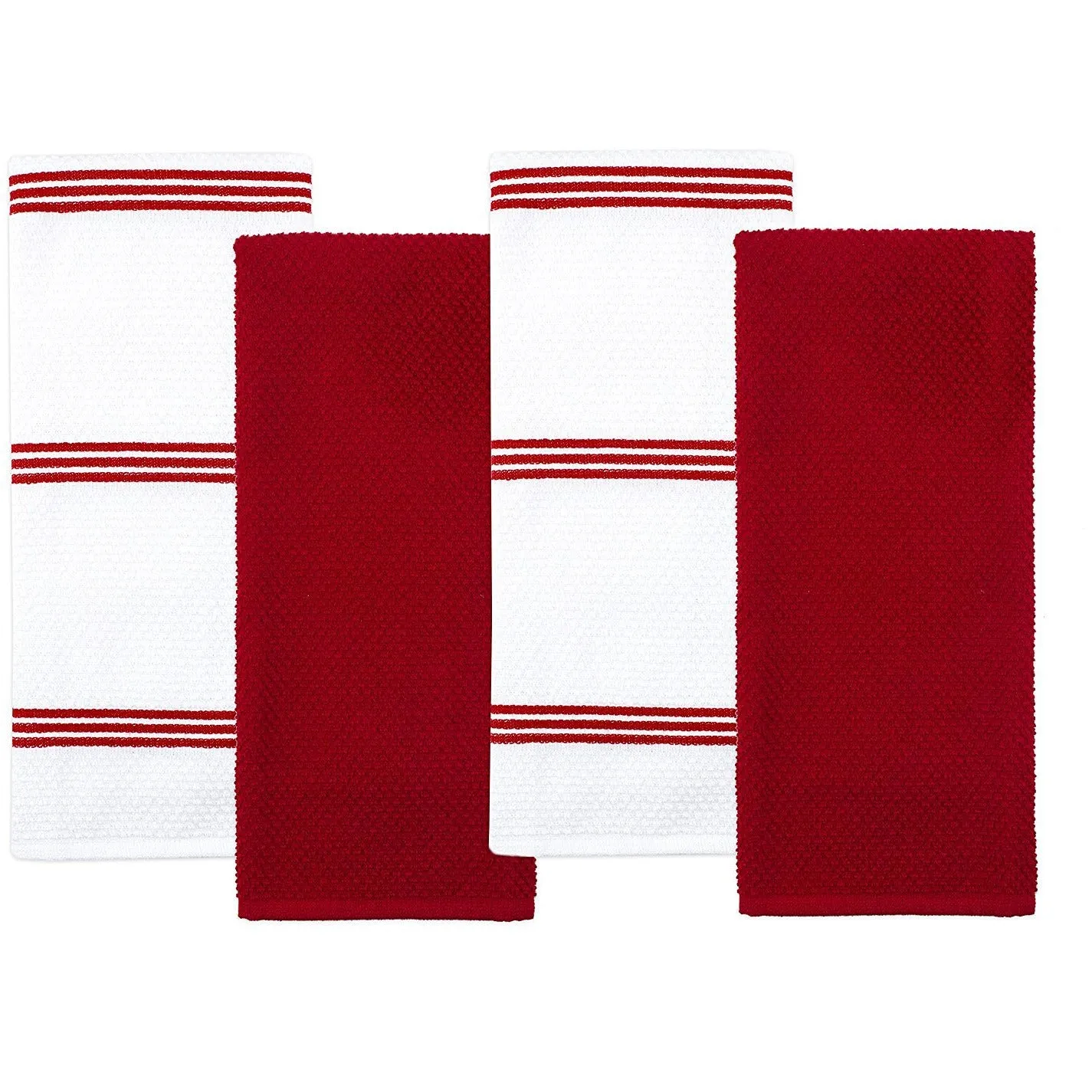 Set of 4 Cotton Terry Tea Towels available in Seven Colours