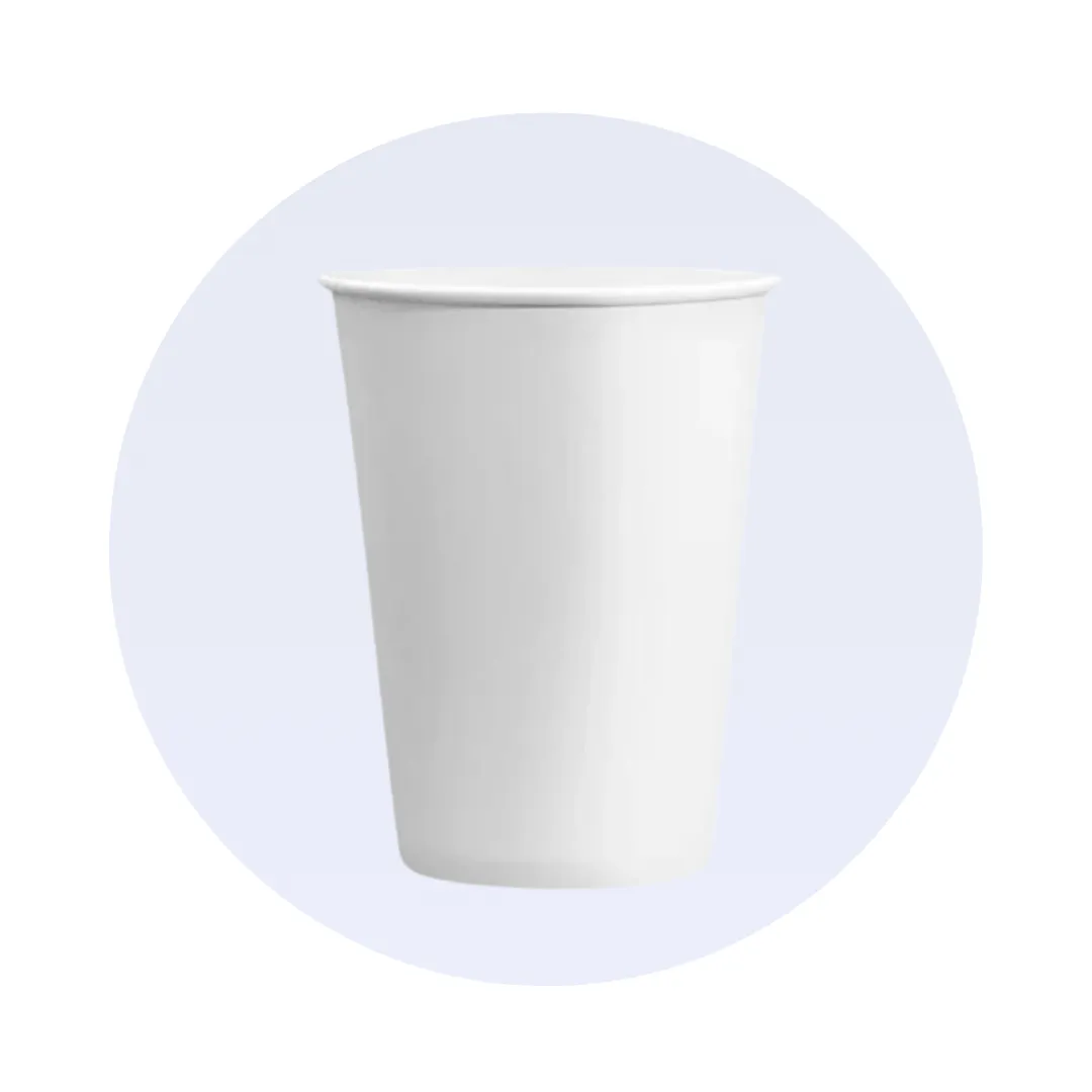 SINGLE WALL PAPER CUPS - WHITE - 16 oz