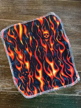 Skull Flame  2ply Cotton / Terry towels