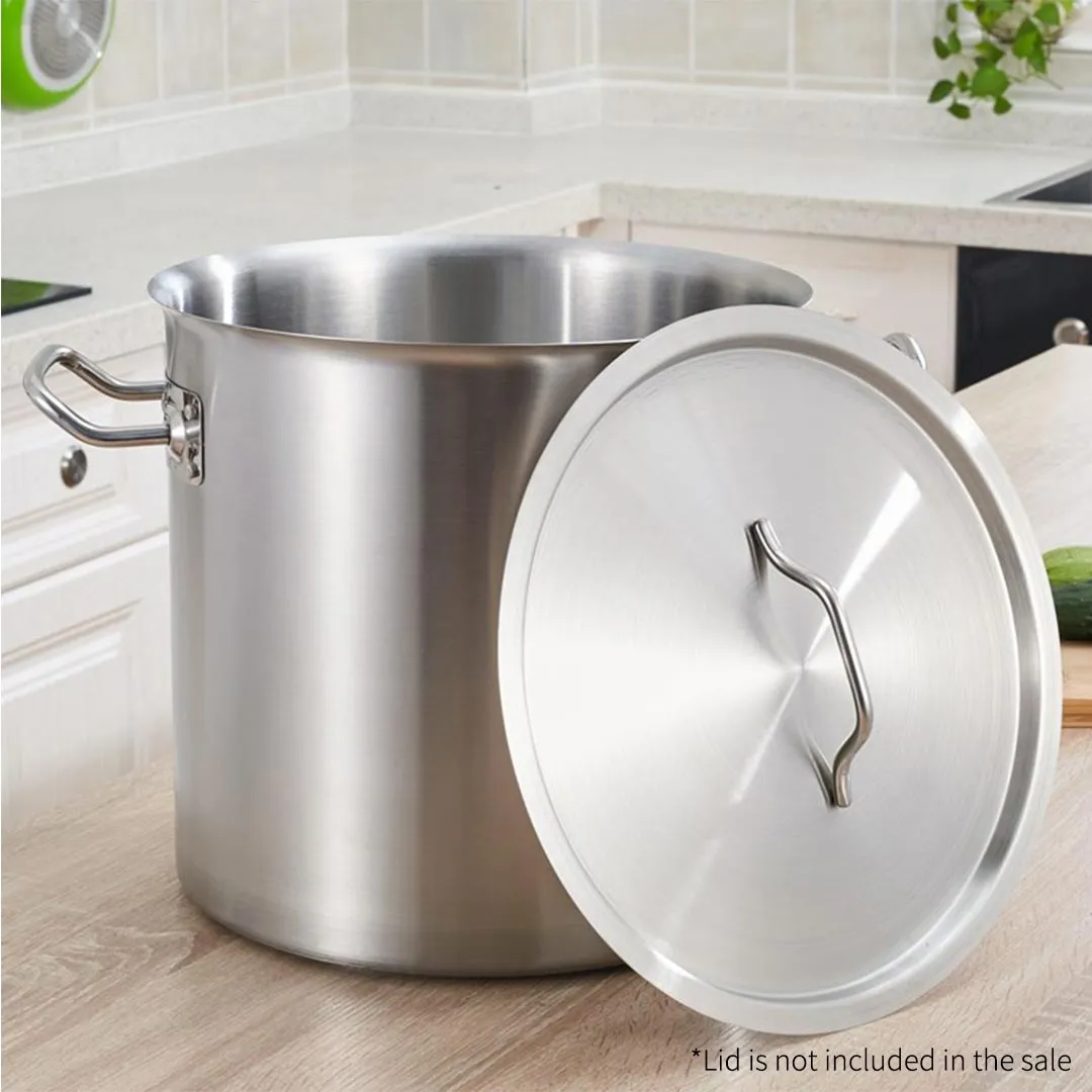 SOGA Stock Pot 143L Top Grade Thick Stainless Steel Stockpot 18/10 Without Lid