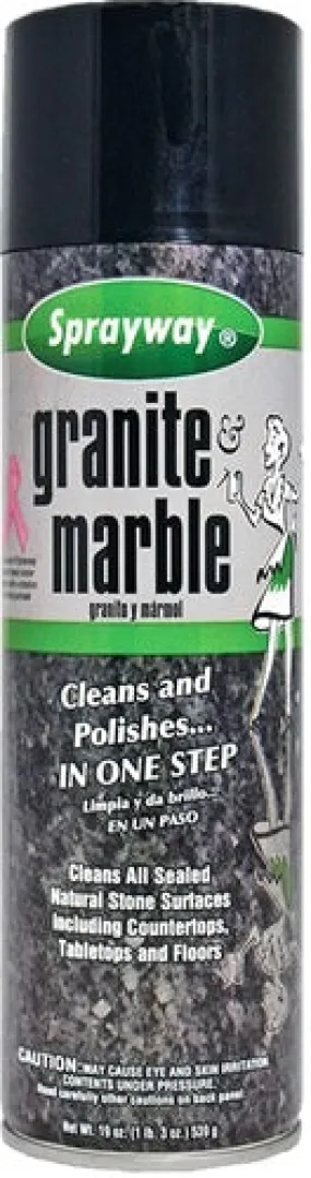 Sprayway SW702R 19 oz Aerosol Can Of Granite & Marble Cleaner & Polish - Quantity of 3