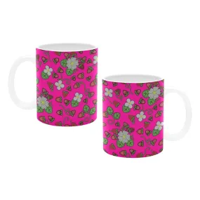 Strawberry Dreams Blush White Mug(11OZ)