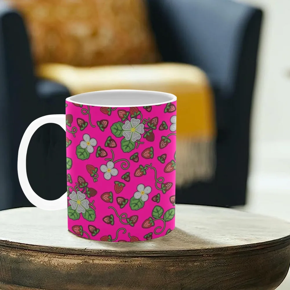 Strawberry Dreams Blush White Mug(11OZ)