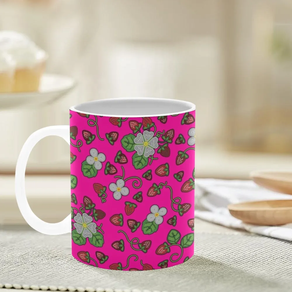 Strawberry Dreams Blush White Mug(11OZ)