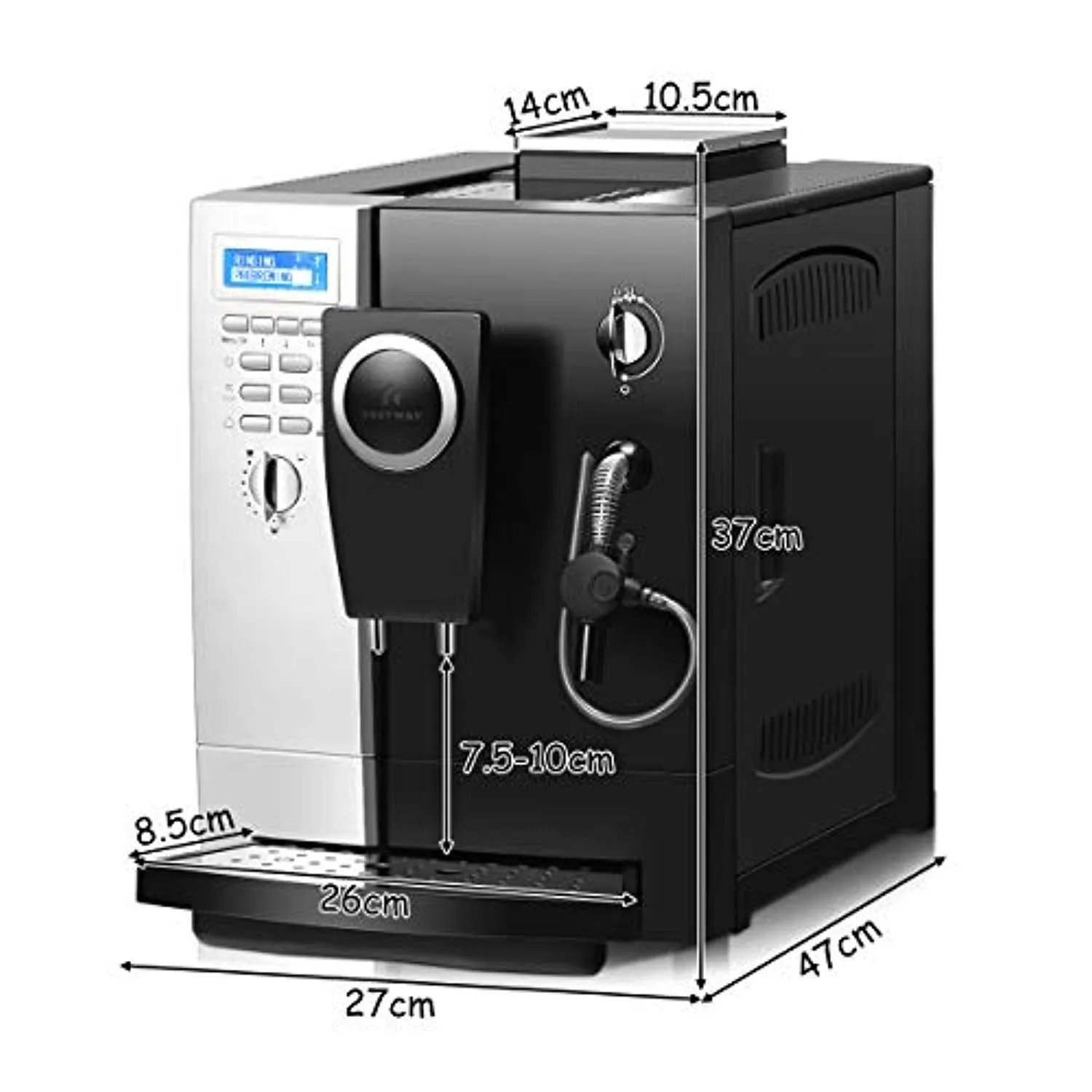 Super Automatic Espresso Machine-(Silver  Black)