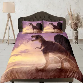 T-rex dinosaur bedding, adult duvet cover, dorm bedding, teen boys bedding set full, animal duvet cover set, dinosaur gift tyrannosaurus rex