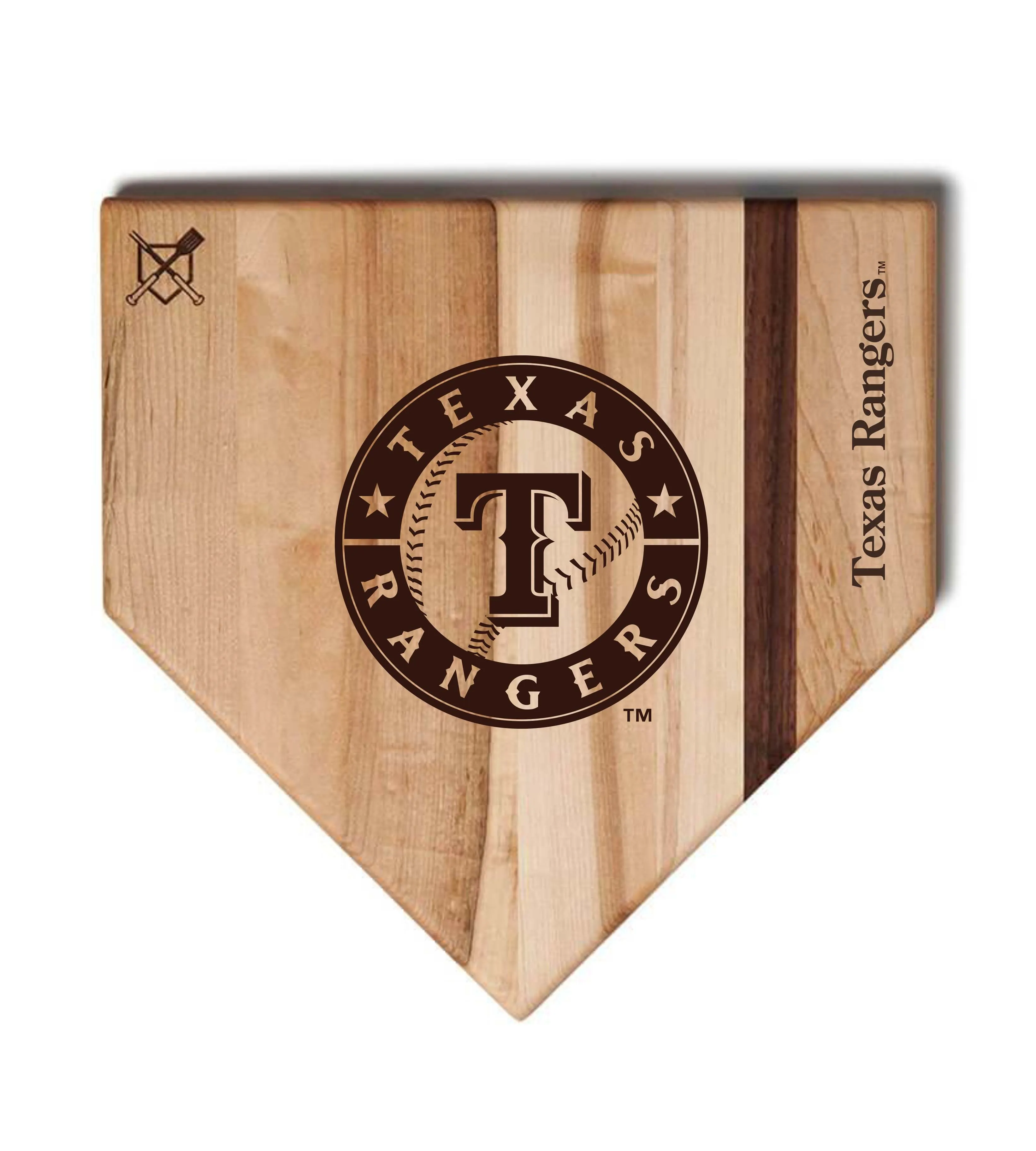 Texas Rangers Home Plate Cutting Boards | Multiple Sizes | Multiple Designs