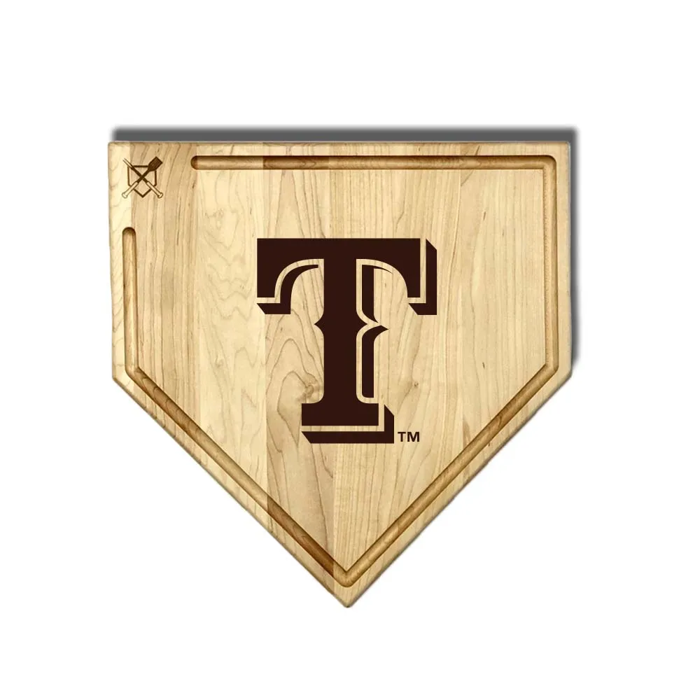 Texas Rangers Home Plate Cutting Boards | Multiple Sizes | Multiple Designs