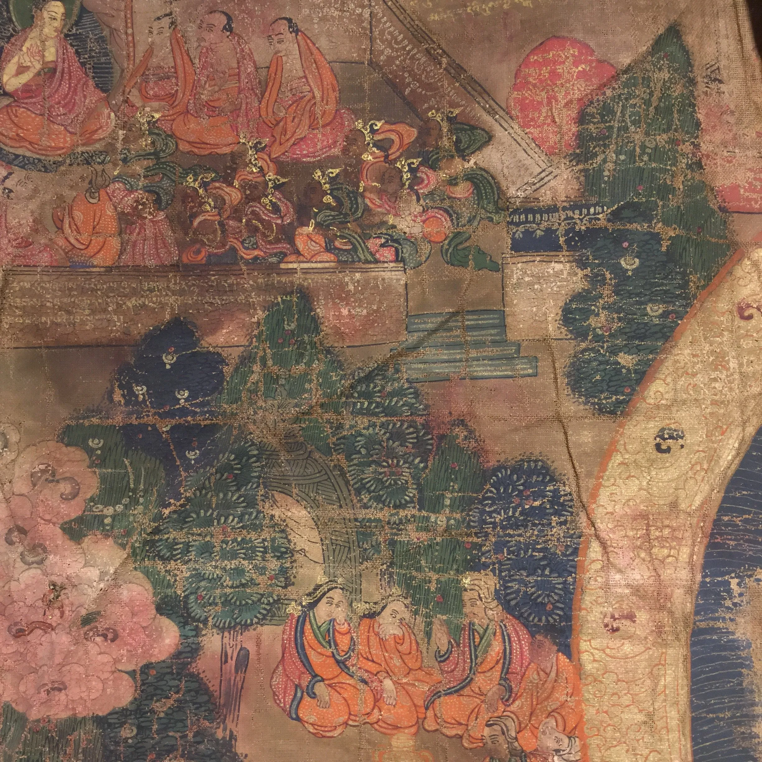 Thangka  - Tibetan Buddhist Painting on Cloth - 19thC