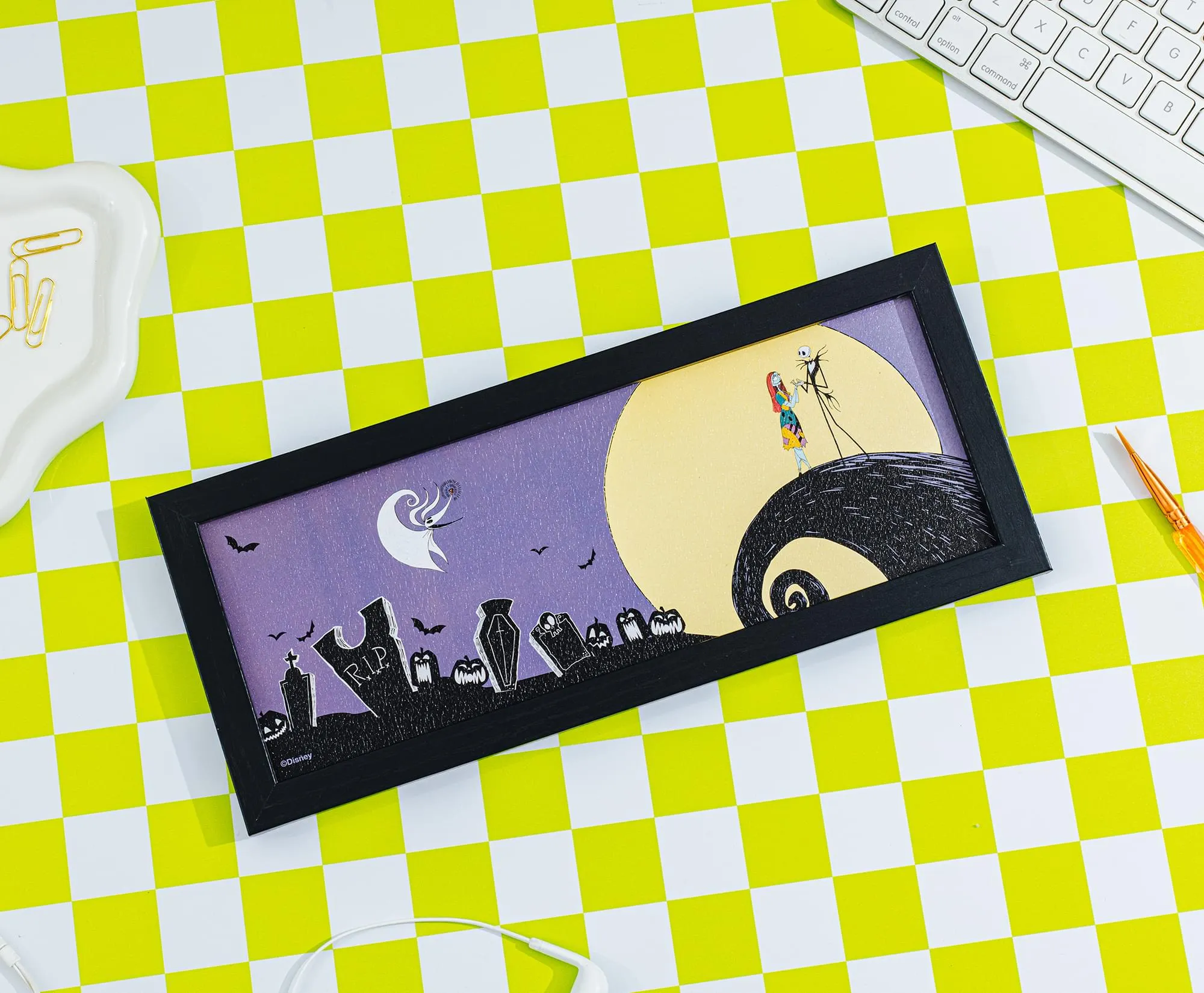 The Nightmare Before Christmas 12 x 5 Inch Framed MDF Wall Art