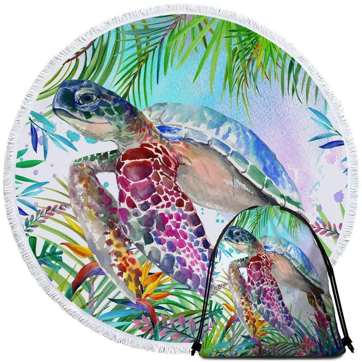 The Original Tropical Sea Turtle Towel   Backpack