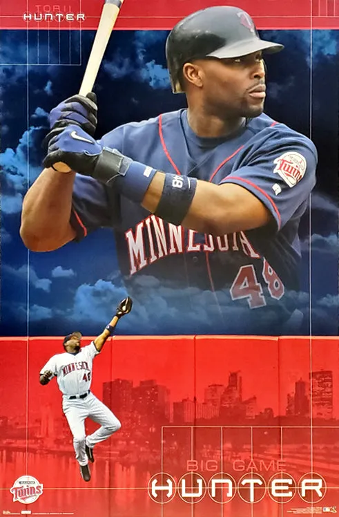 Torii Hunter "Big Game Hunter" Minnesota Twins MLB Action Poster - Costacos 2004