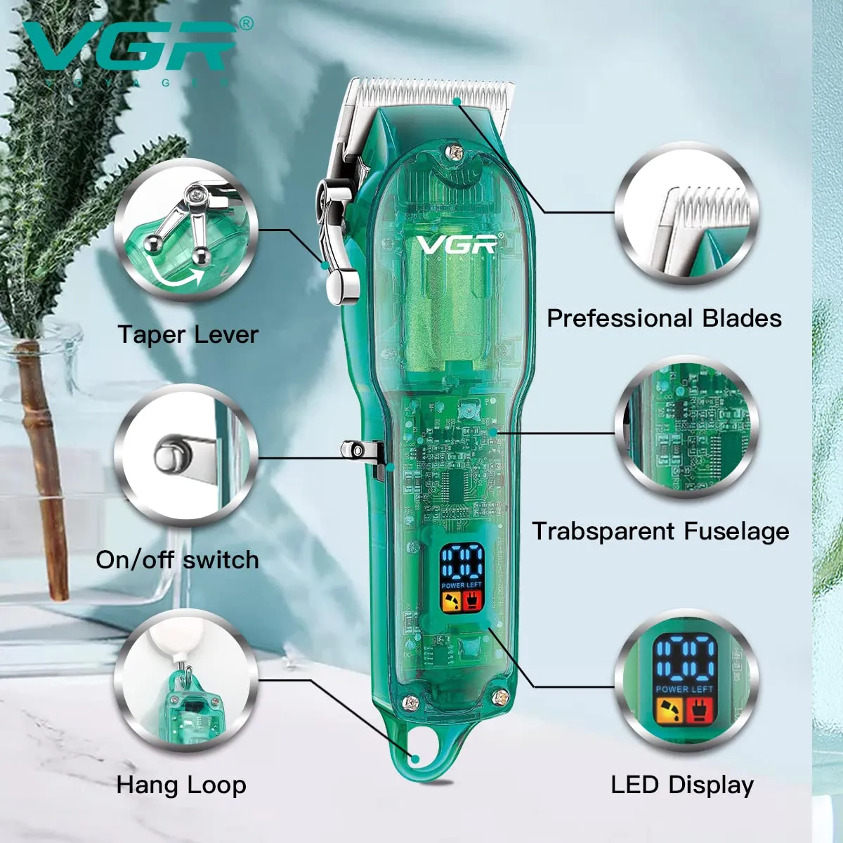 VGR V-660 Professional Rechargeable cordless Hair Clipper