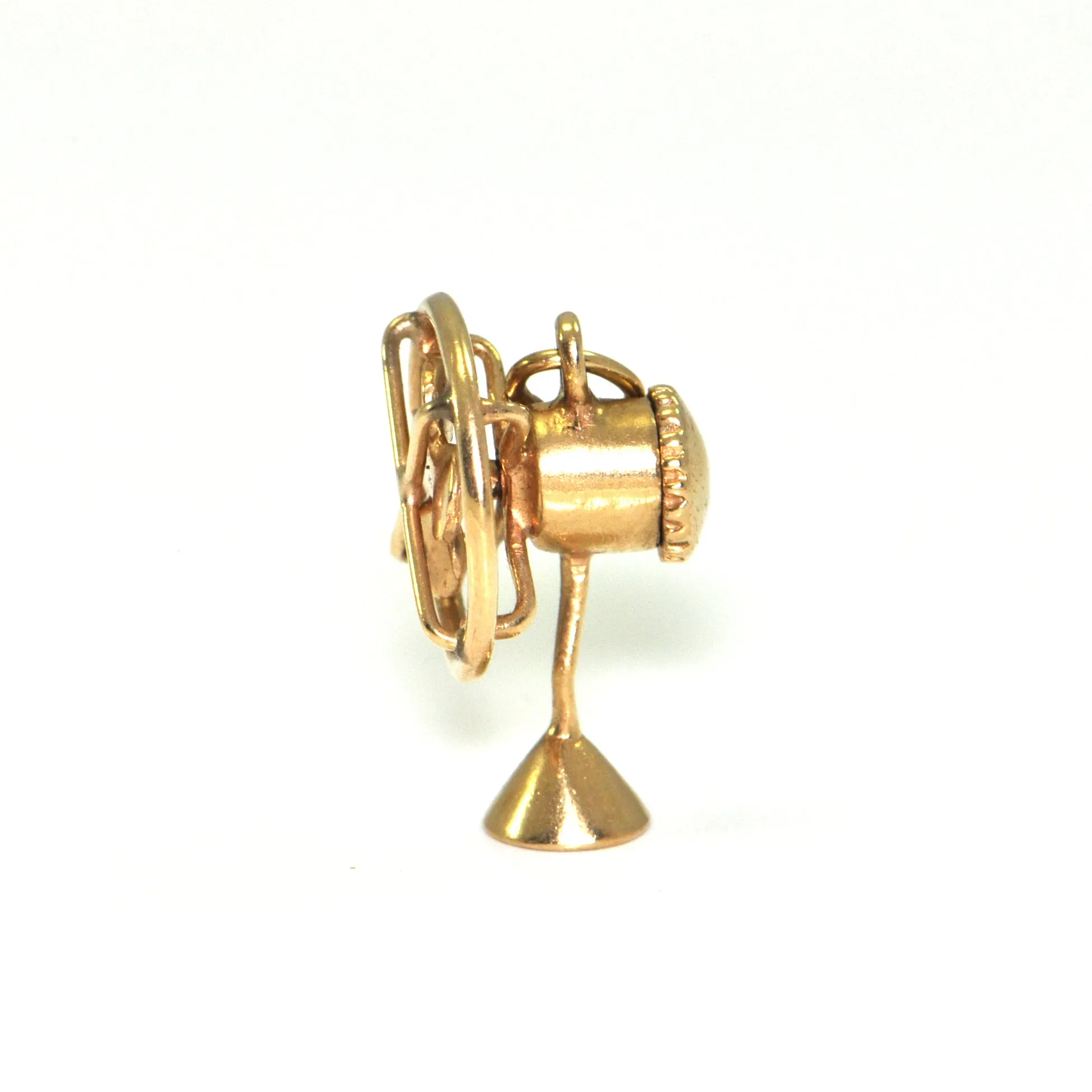 Vintage 14K Yellow Gold Table Fan Charm