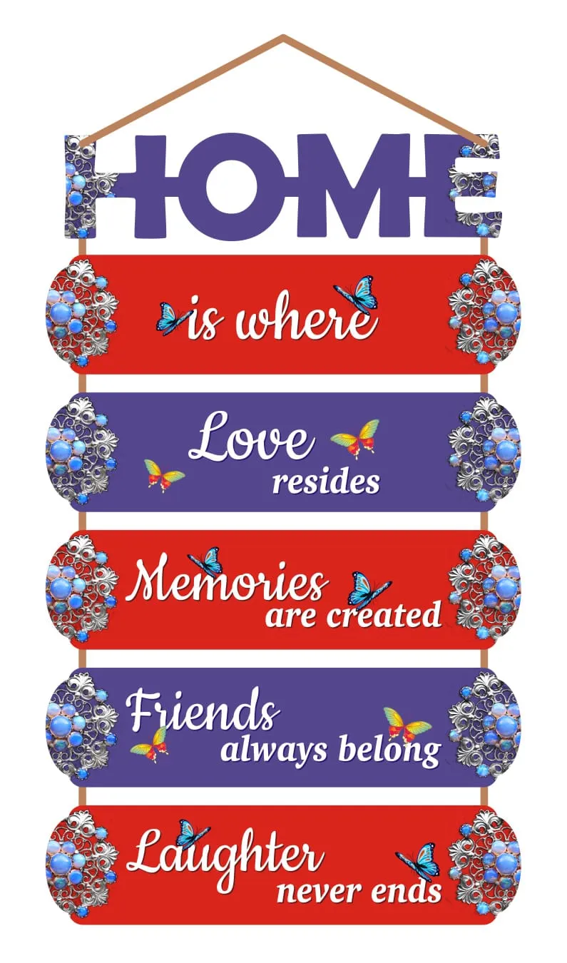 Wall Hangings Motivational Quotes on Home Lovely Memories | Wall Decor, Wall Art for Home Decoration for Living Room, Bedroom (12X24 Inch) Pine Wood Mdf