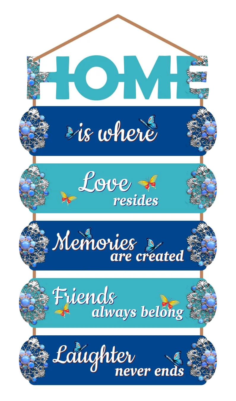 Wall Hangings Motivational Quotes on Home Lovely Memories | Wall Decor, Wall Art for Home Decoration for Living Room, Bedroom (12X24 Inch) Pine Wood Mdf