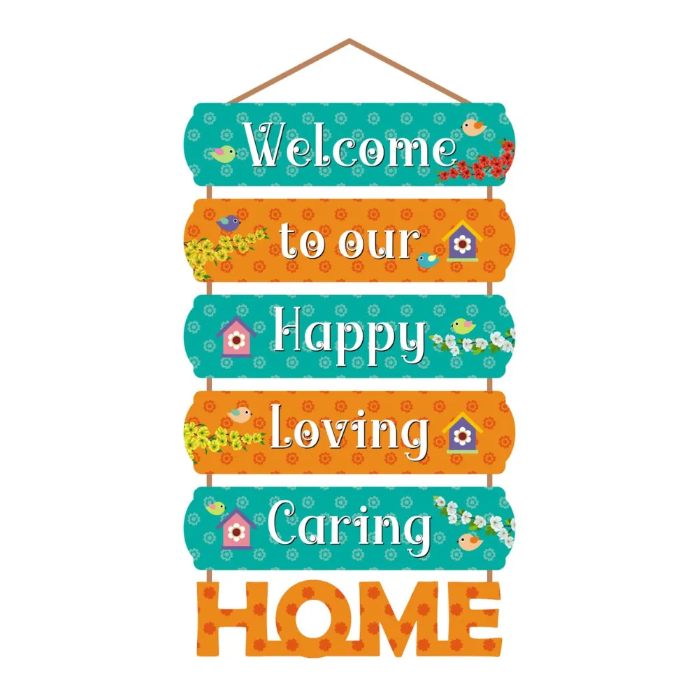 Wall Hangings Welcome Home For Main Door | Wall Decor Quotes for Home Decoration and Gifting (12X24 Inch)Pine Wood Mdf