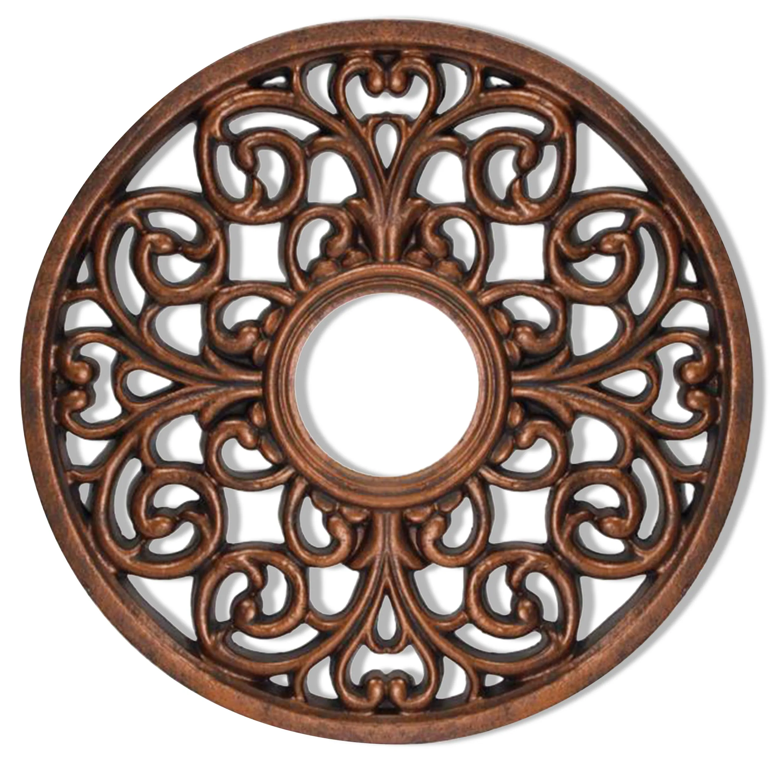 Westinghouse 7776400 Round Parisian Scroll Antique Bronze Finish Polyurethane Ceiling Medallion