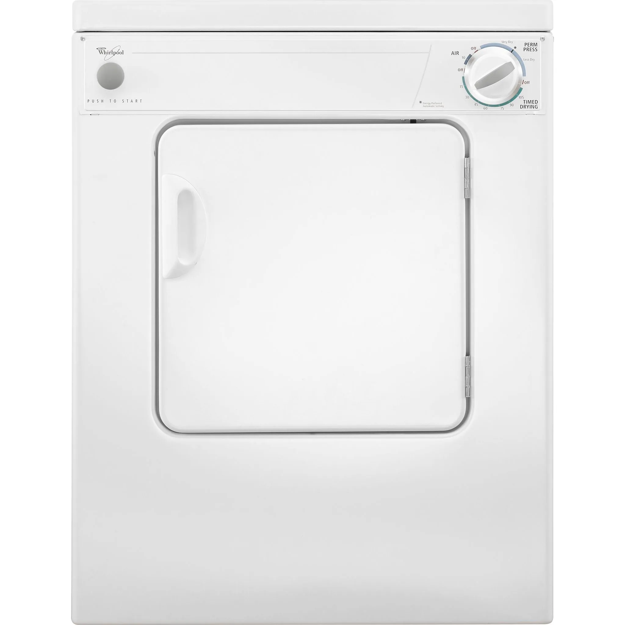 Whirlpool Dryer (LDR3822PQ) - White-on-White