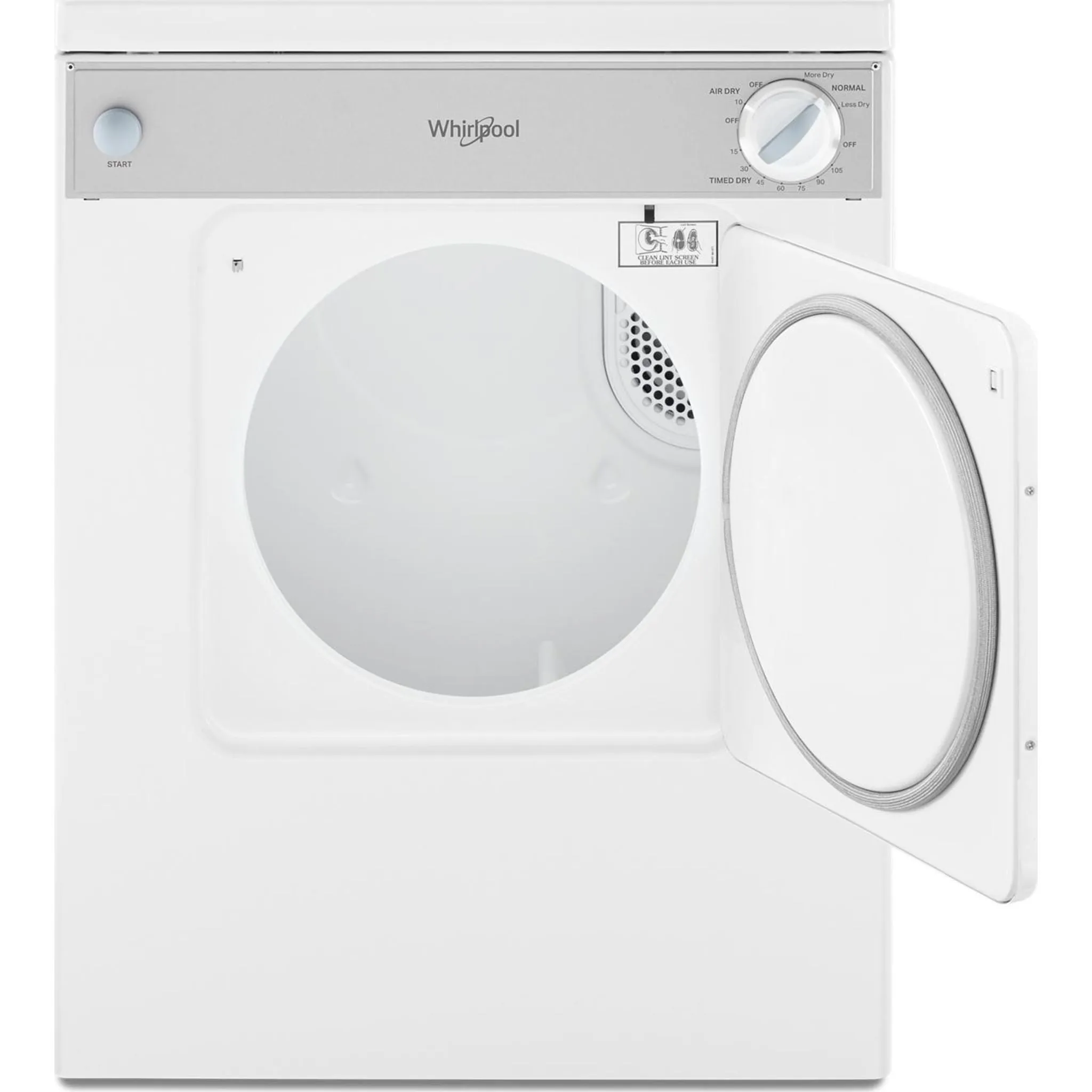 Whirlpool Dryer (LDR3822PQ) - White-on-White