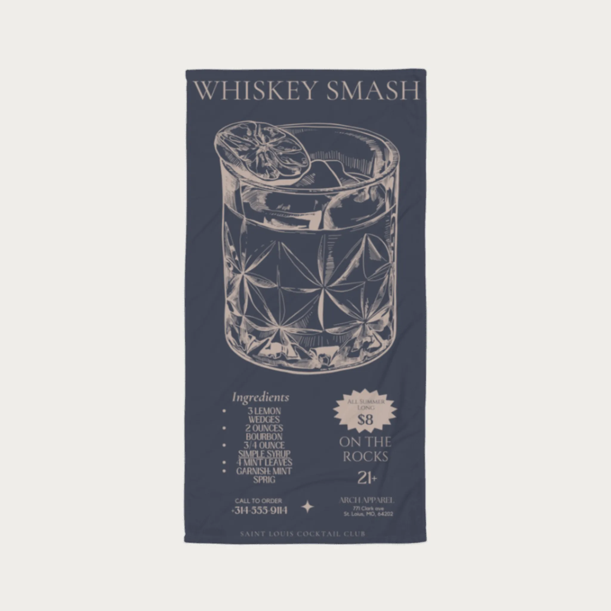 Whiskey Smash Towel