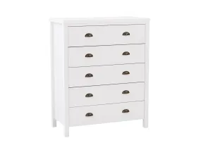 White 5 Drawer Dresser