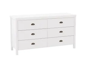 White 6 Drawer Dresser