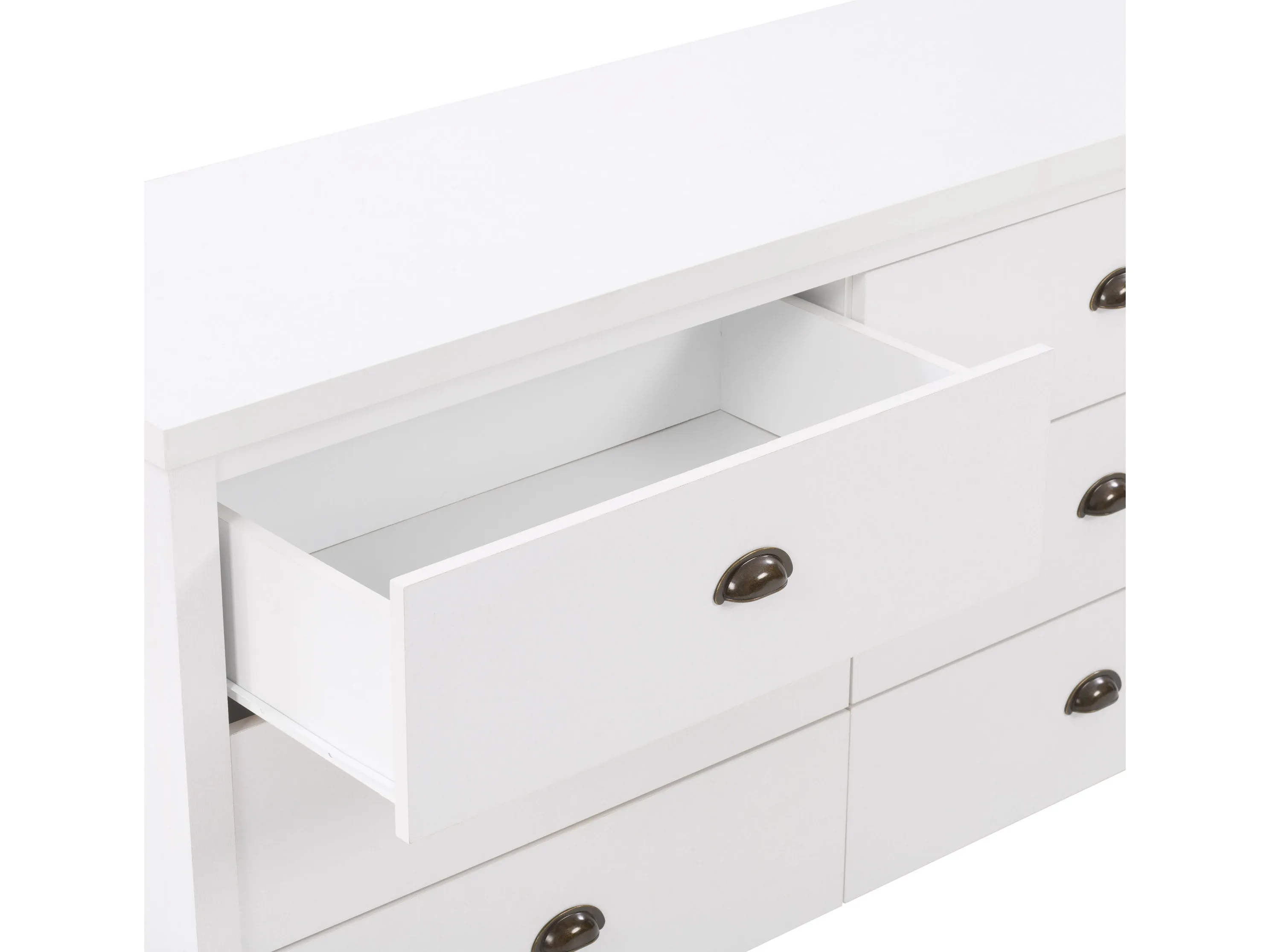 White 6 Drawer Dresser