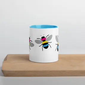 White Pansexual Bee Mug with Color Inside