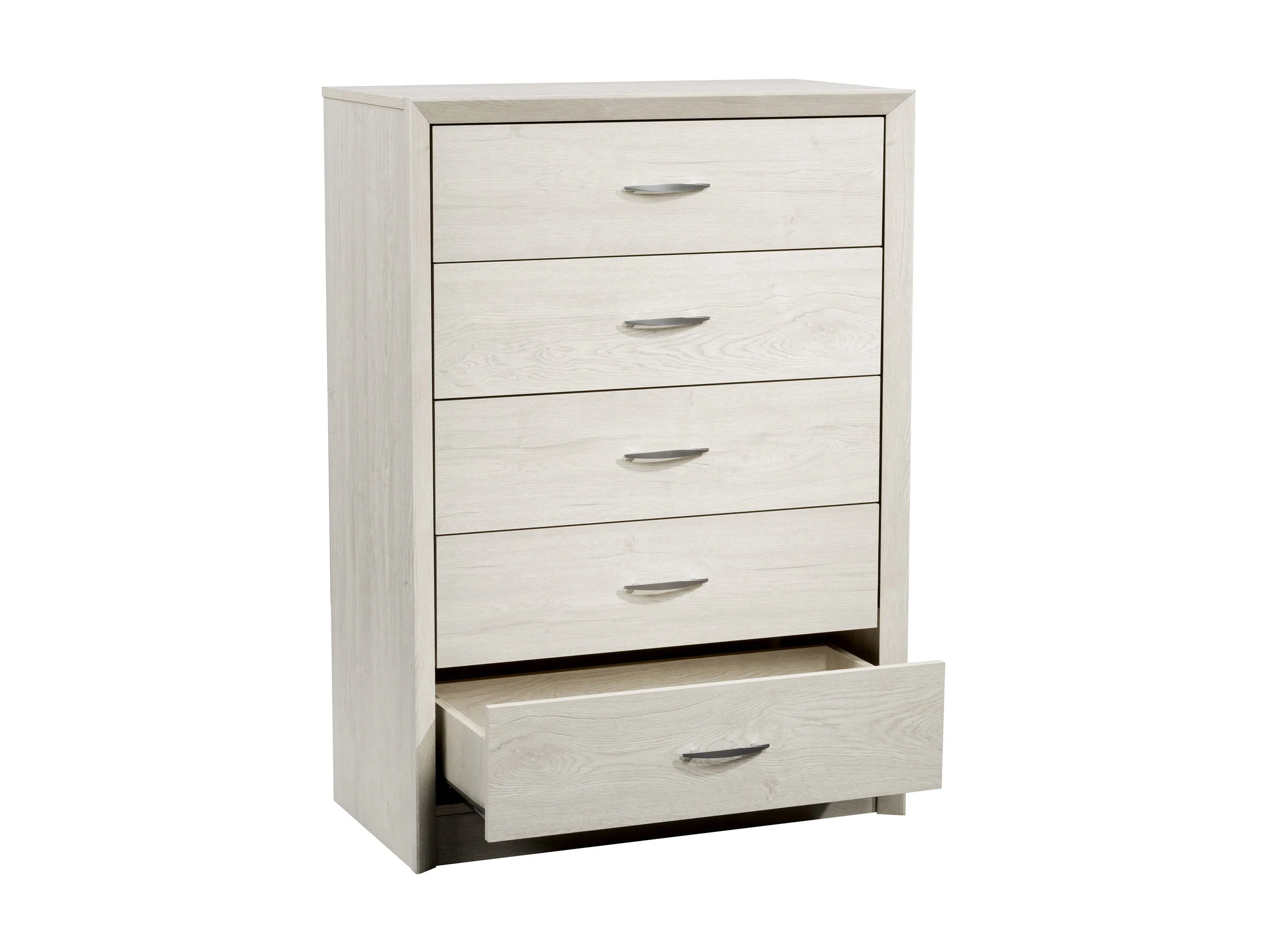 White Washed Oak Tall Bedroom Dresser