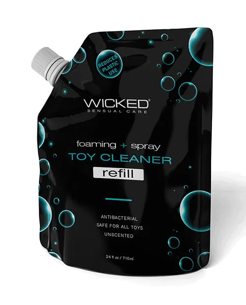 Wicked Sensual Care Foaming   Spray Toy Cleaner Refill Pouch - 24 oz