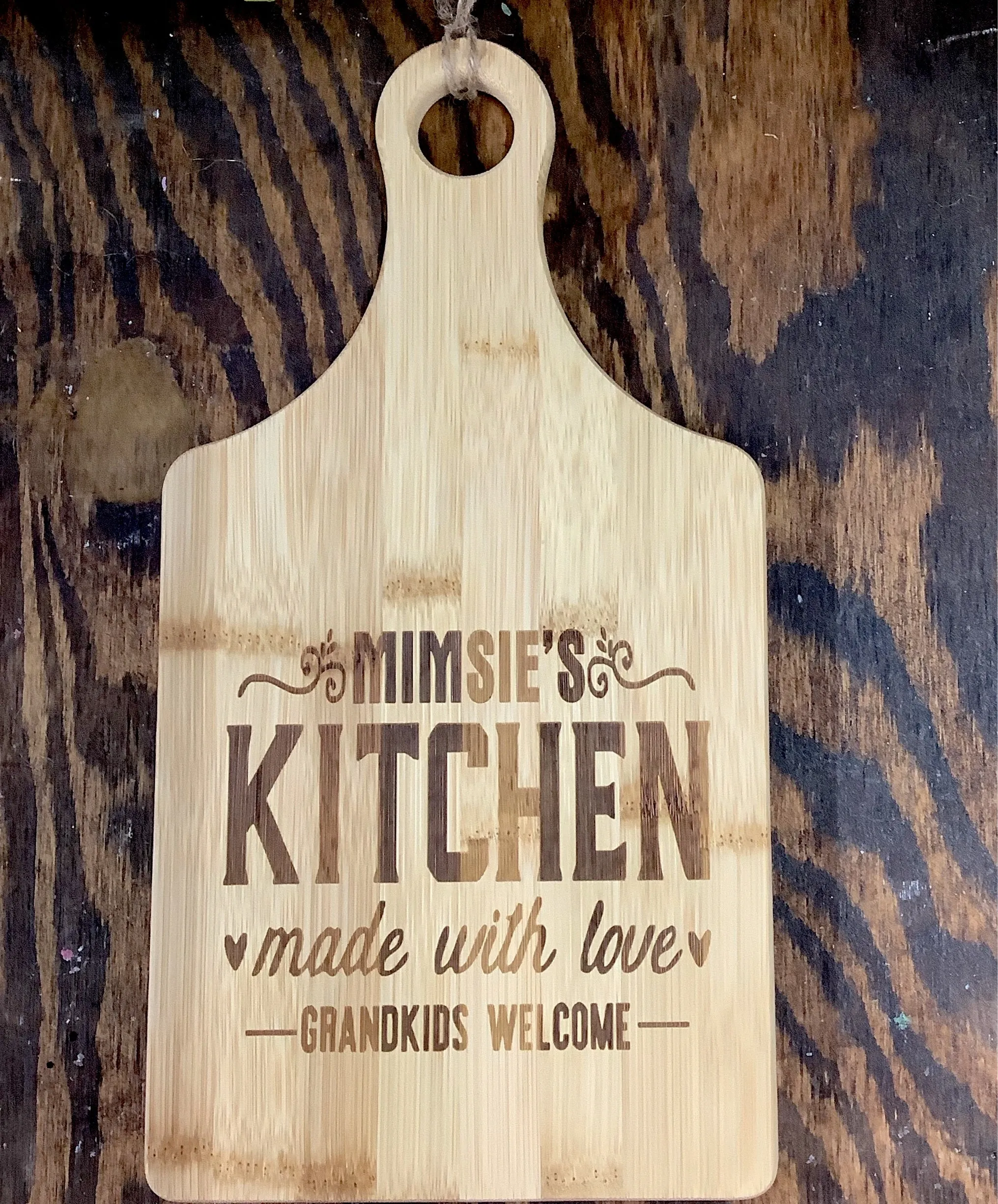 Wooden Cutting Board with Handle 7 x 13.5