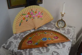 Wooden Hand Fan - Tan/Brown