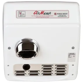 WORLD DRYER® XRM548-Q974 AirMax™ Series Hand Dryer - Cast-Iron White Porcelain (50 Hz - NOT for use in North America)