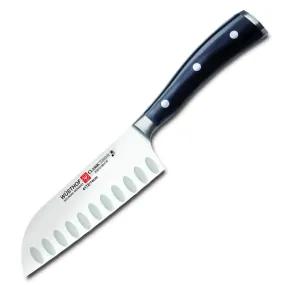 Wusthof Classic Ikon 5" Hollow Ground Santoku Knife - Black