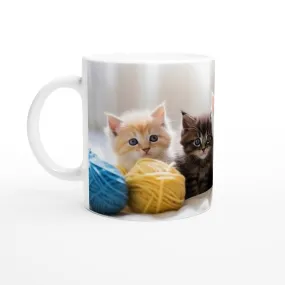 Yarns & Kittens - White 11oz Ceramic Mug