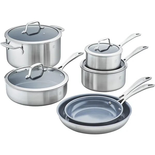 Zwilling J.A. Henckels Spirit Ceramic Nonstick 10 Piece Cookware Set